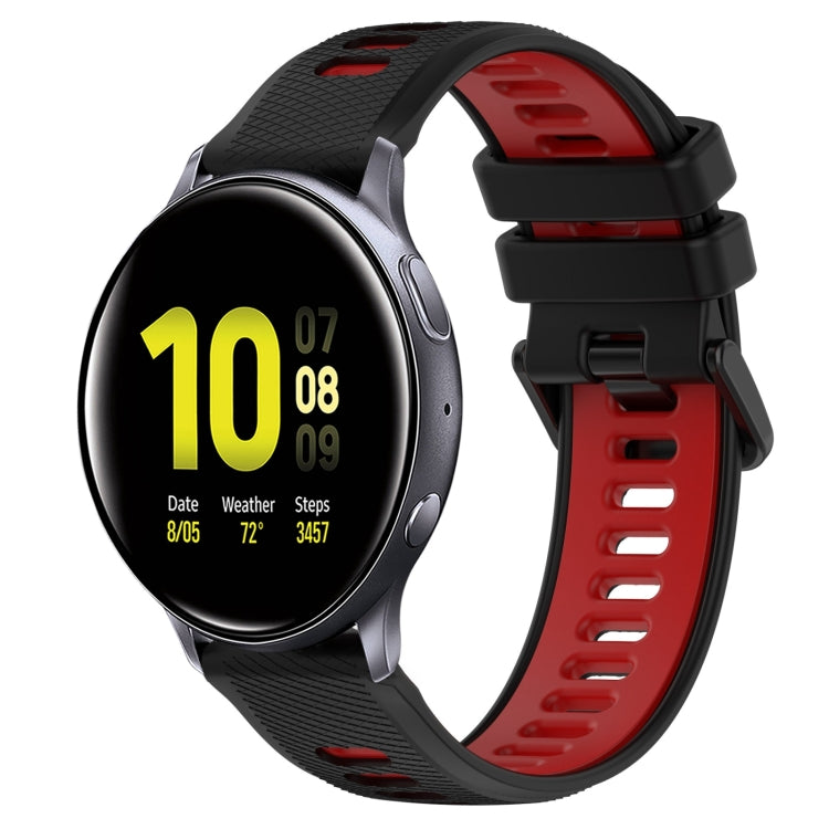 For Samsung Galaxy Watch Active2 44mm 20mm Sports Two-Color Silicone Watch Band