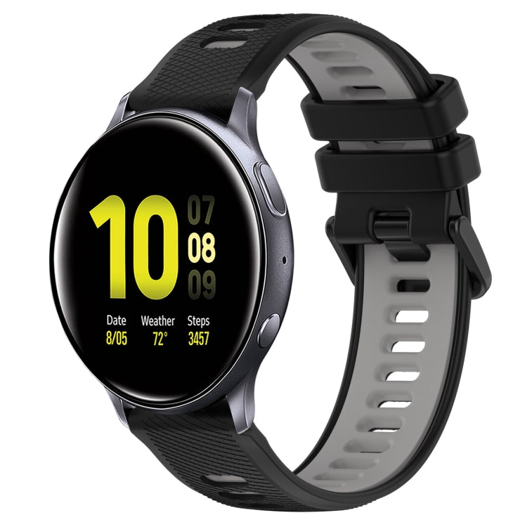 For Samsung Galaxy Watch Active2 44mm 20mm Sports Two-Color Silicone Watch Band