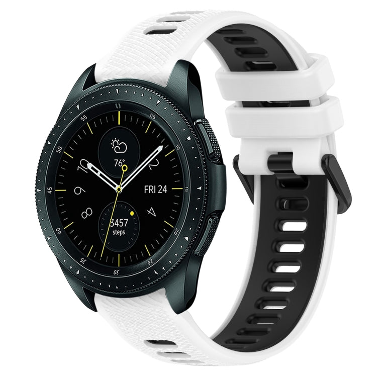For Samsung Galaxy Watch 42mm 20mm Sports Two-Color Silicone Watch Band