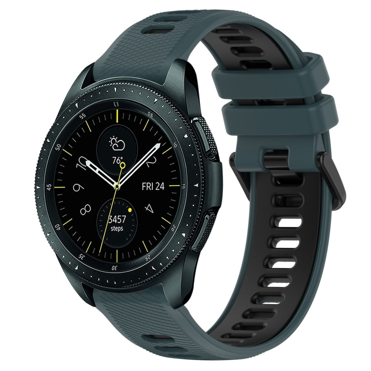For Samsung Galaxy Watch 42mm 20mm Sports Two-Color Silicone Watch Band