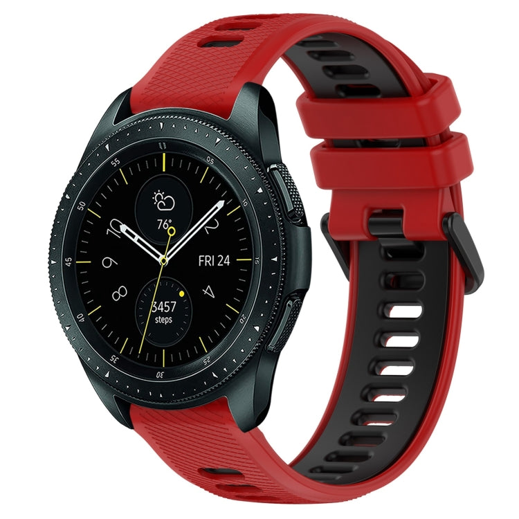 For Samsung Galaxy Watch 42mm 20mm Sports Two-Color Silicone Watch Band