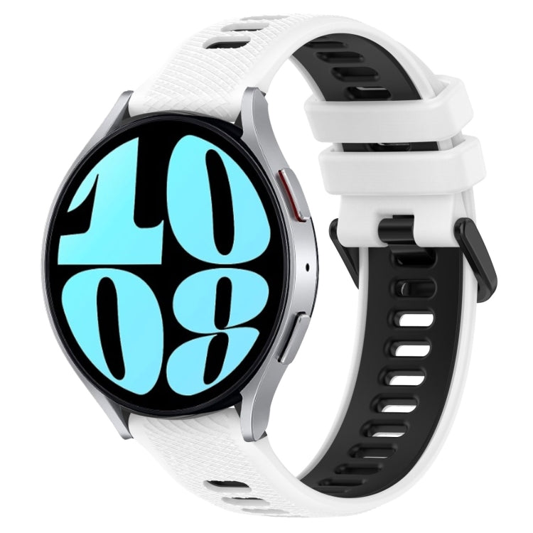 For Samsung Galaxy Watch 6 40mm 20mm Sports Two-Color Silicone Watch Band