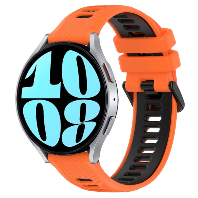 For Samsung Galaxy Watch 6 40mm 20mm Sports Two-Color Silicone Watch Band