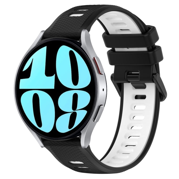 For Samsung Galaxy Watch 6 40mm 20mm Sports Two-Color Silicone Watch Band