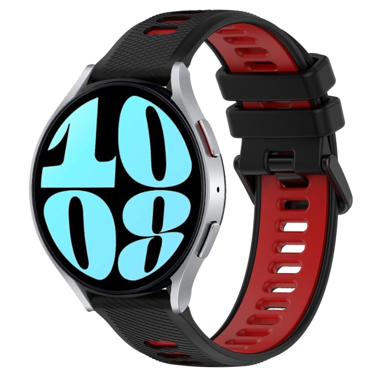 For Samsung Galaxy Watch 6 40mm 20mm Sports Two-Color Silicone Watch Band