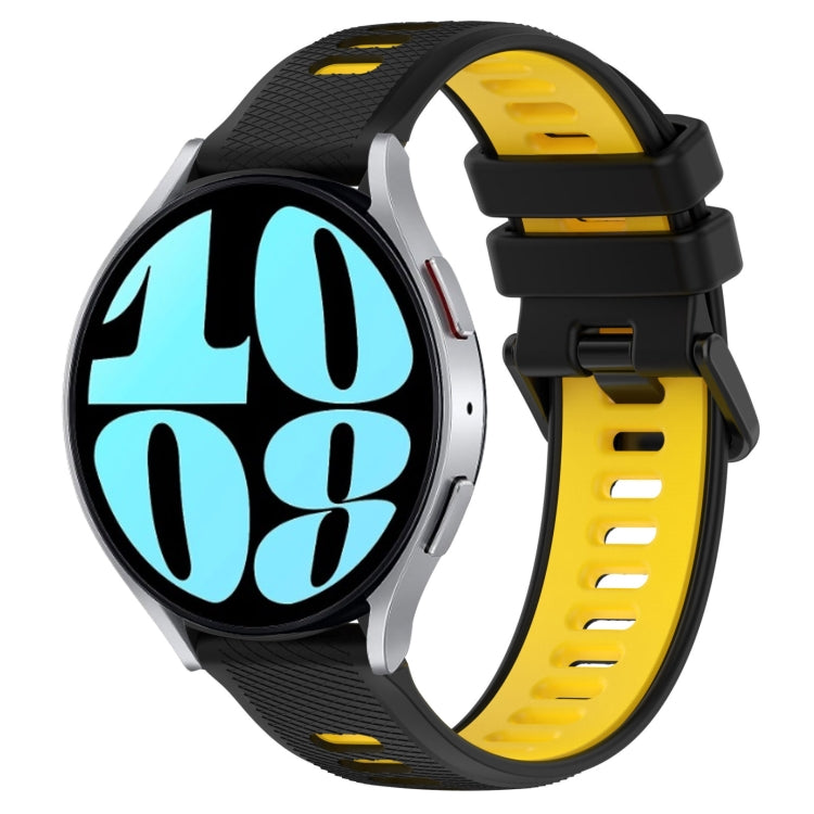 For Samsung Galaxy Watch 6 40mm 20mm Sports Two-Color Silicone Watch Band