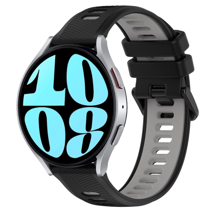 For Samsung Galaxy Watch 6 40mm 20mm Sports Two-Color Silicone Watch Band
