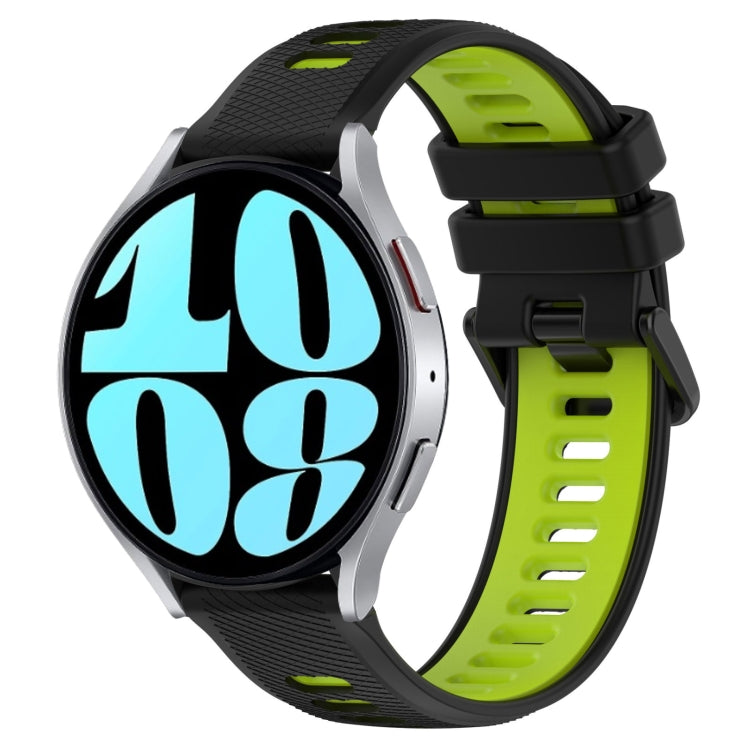 For Samsung Galaxy Watch 6 40mm 20mm Sports Two-Color Silicone Watch Band