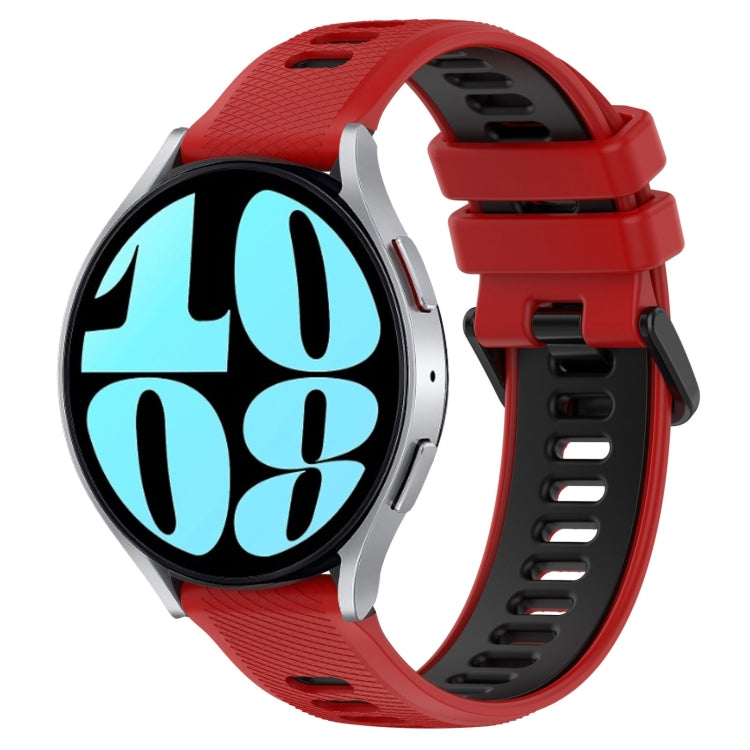 For Samsung Galaxy Watch 6 40mm 20mm Sports Two-Color Silicone Watch Band
