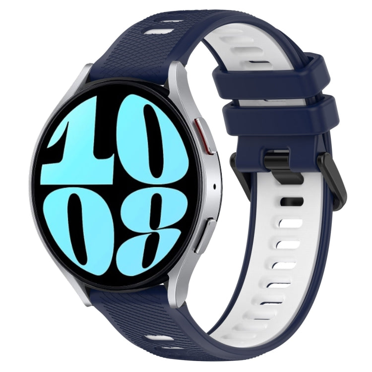 For Samsung Galaxy Watch 6 40mm 20mm Sports Two-Color Silicone Watch Band