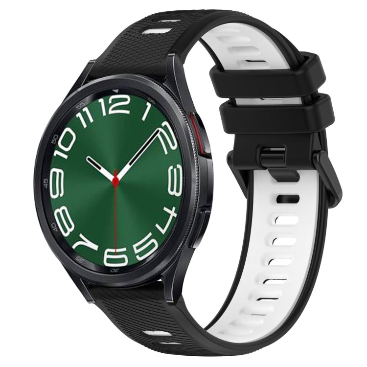 For Samsung Galaxy Watch 6 Classic 47mm 20mm Sports Two-Color Silicone Watch Band