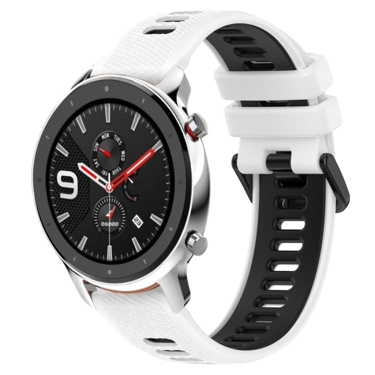 For Amazfit GTR 4 22MM Sports Two-Color Silicone Watch Band