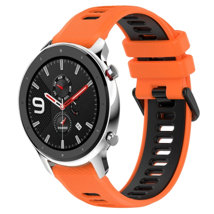 For Amazfit GTR 4 22MM Sports Two-Color Silicone Watch Band