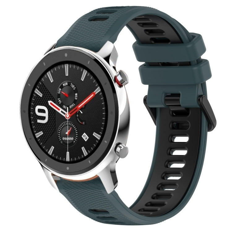 For Amazfit GTR 4 22MM Sports Two-Color Silicone Watch Band