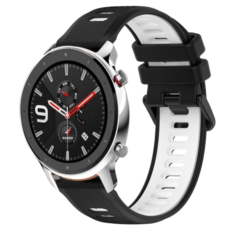 For Amazfit GTR 4 22MM Sports Two-Color Silicone Watch Band