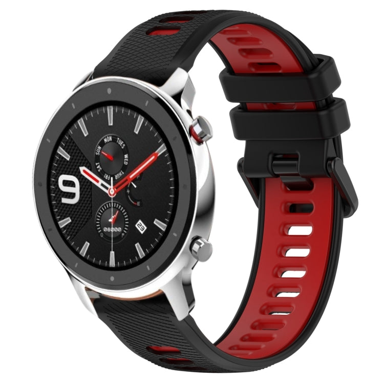 For Amazfit GTR 4 22MM Sports Two-Color Silicone Watch Band