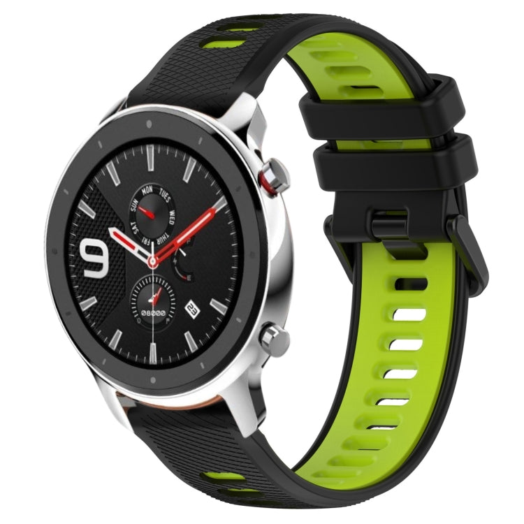 For Amazfit GTR 4 22MM Sports Two-Color Silicone Watch Band