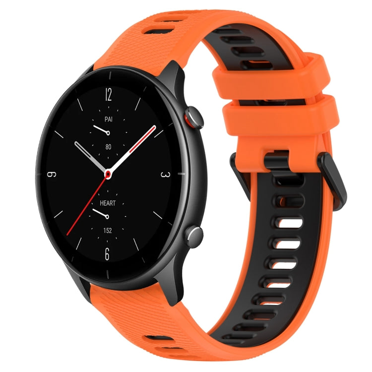 For Amazfit GTR 2e 22MM Sports Two-Color Silicone Watch Band