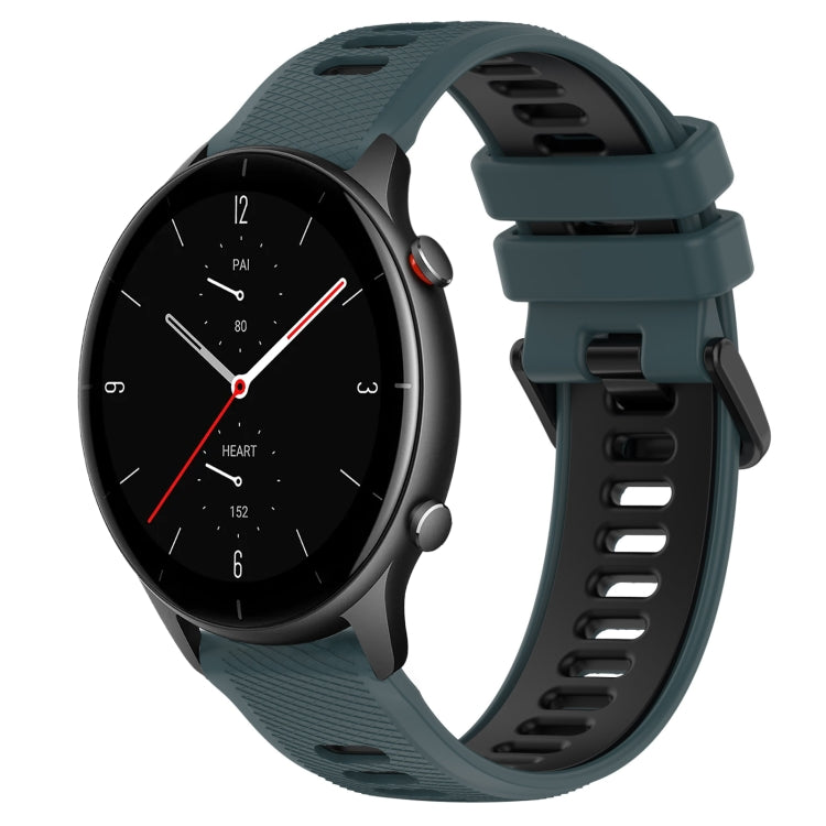 For Amazfit GTR 2e 22MM Sports Two-Color Silicone Watch Band