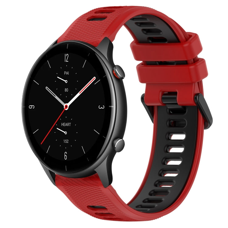 For Amazfit GTR 2e 22MM Sports Two-Color Silicone Watch Band