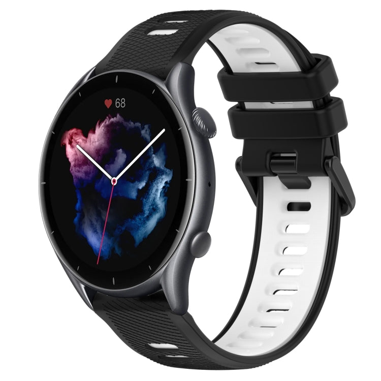 For Amazfit 3 22MM Sports Two-Color Silicone Watch Band