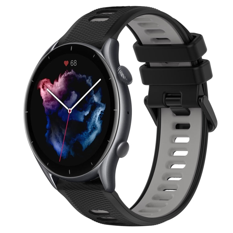 For Amazfit 3 22MM Sports Two-Color Silicone Watch Band