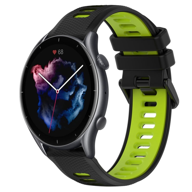 For Amazfit 3 22MM Sports Two-Color Silicone Watch Band