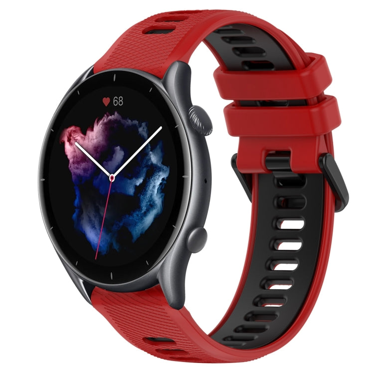 For Amazfit 3 22MM Sports Two-Color Silicone Watch Band