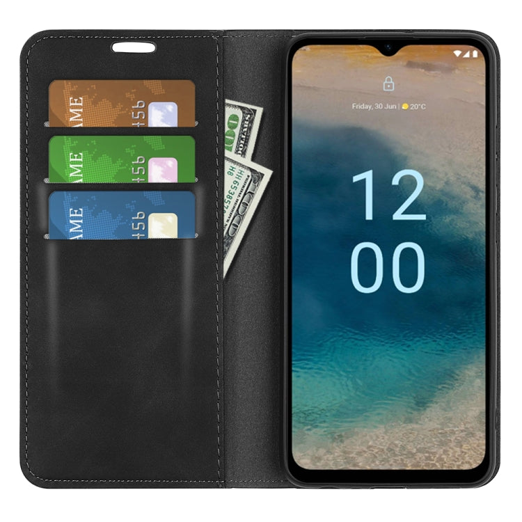 For Nokia G22 Retro-skin Magnetic Suction Leather Phone Case