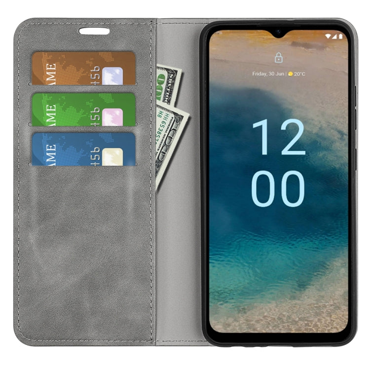 For Nokia G22 Retro-skin Magnetic Suction Leather Phone Case