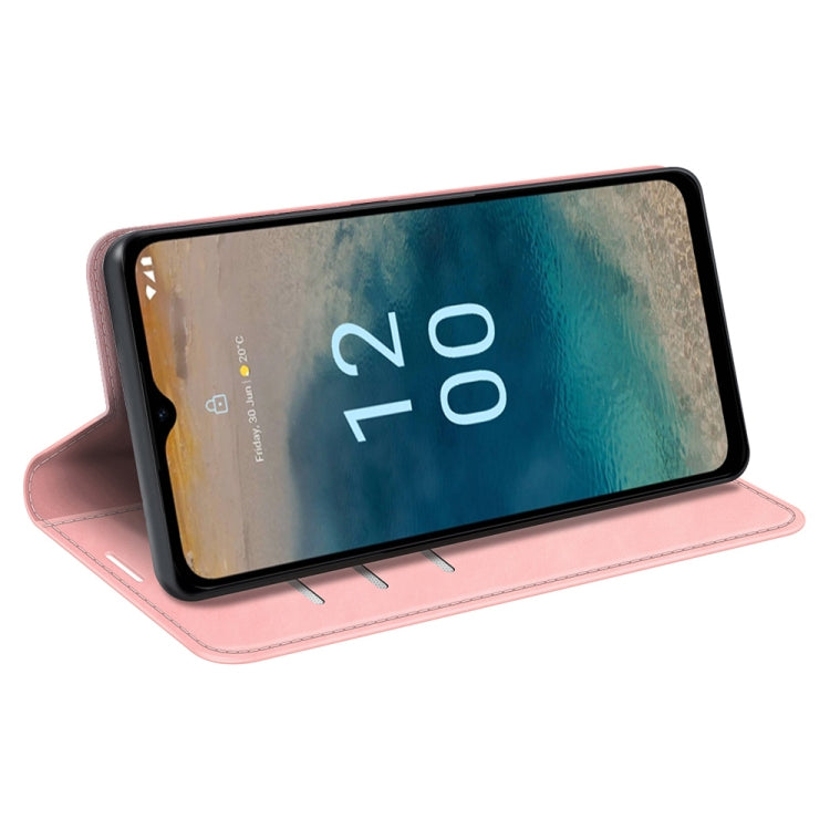 For Nokia G22 Retro-skin Magnetic Suction Leather Phone Case