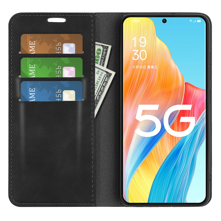 For OPPO A1 Pro 5G / Reno8 T 5G Retro-skin  Magnetic Suction Leather Phone Case