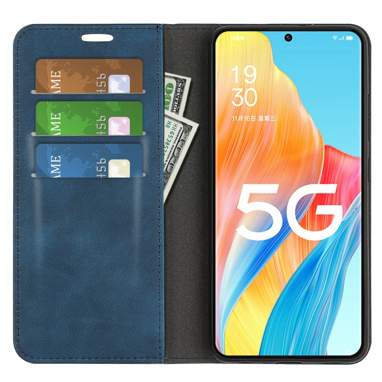 For OPPO A1 Pro 5G / Reno8 T 5G Retro-skin  Magnetic Suction Leather Phone Case