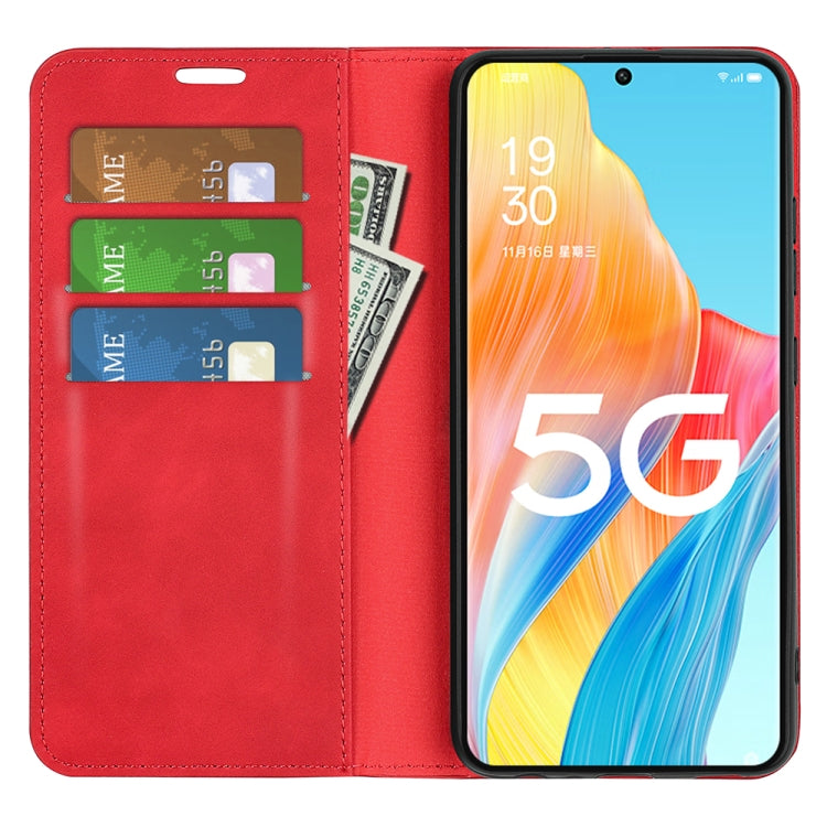 For OPPO A1 Pro 5G / Reno8 T 5G Retro-skin  Magnetic Suction Leather Phone Case