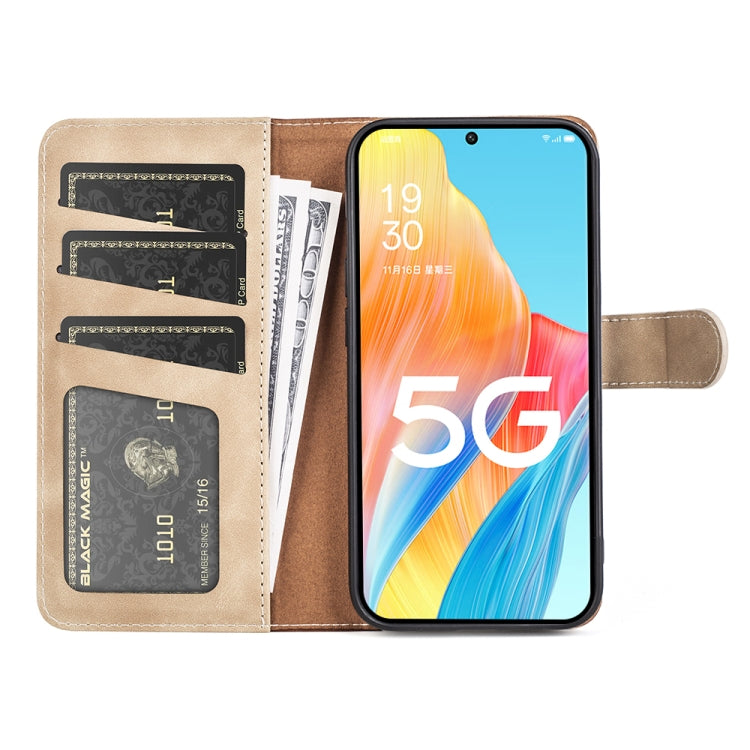 For OPPO A1 Pro 5G / Reno8 T 5G Stitching Horizontal Flip Leather Phone Case