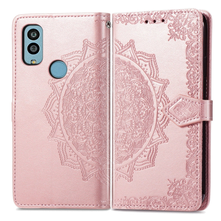 For Kyocera Android One S10 Mandala Flower Embossed Leather Phone Case