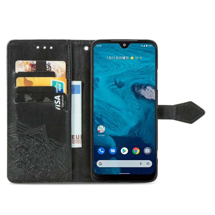 For Kyocera Android One S10 Mandala Flower Embossed Leather Phone Case