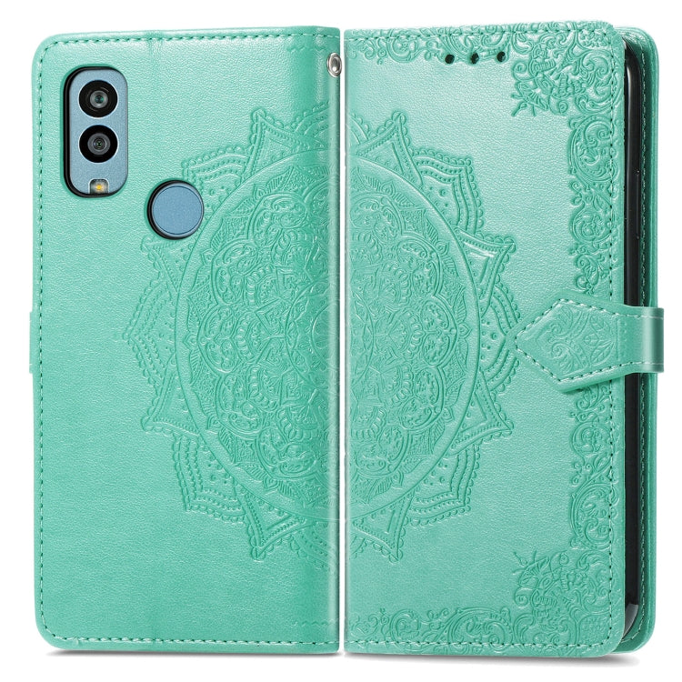 For Kyocera Android One S10 Mandala Flower Embossed Leather Phone Case