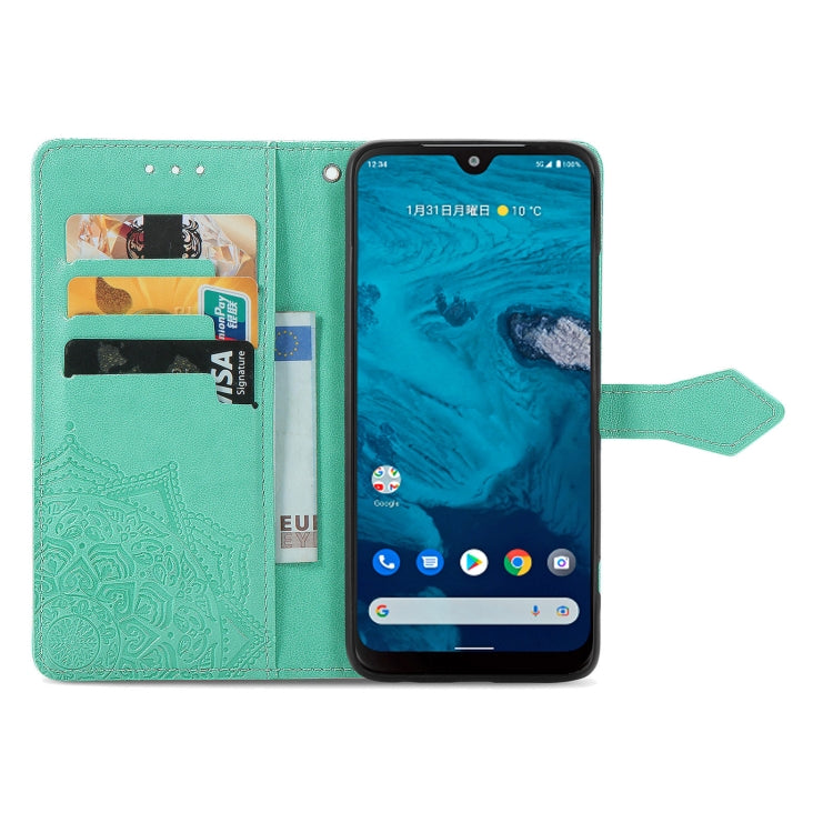 For Kyocera Android One S10 Mandala Flower Embossed Leather Phone Case
