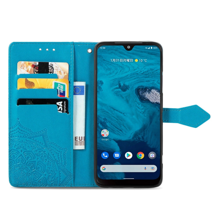 For Kyocera Android One S10 Mandala Flower Embossed Leather Phone Case