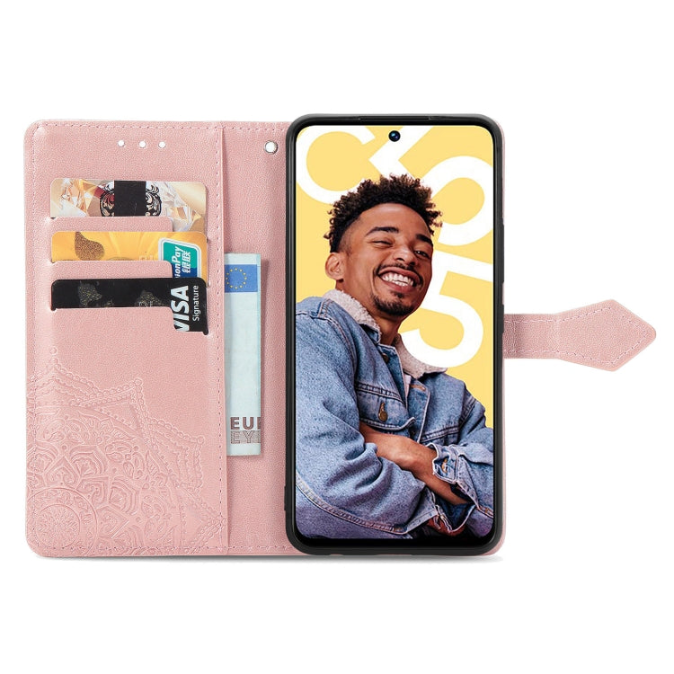 For Realme C55 Mandala Flower Embossed Leather Phone Case