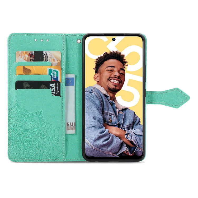 For Realme C55 Mandala Flower Embossed Leather Phone Case