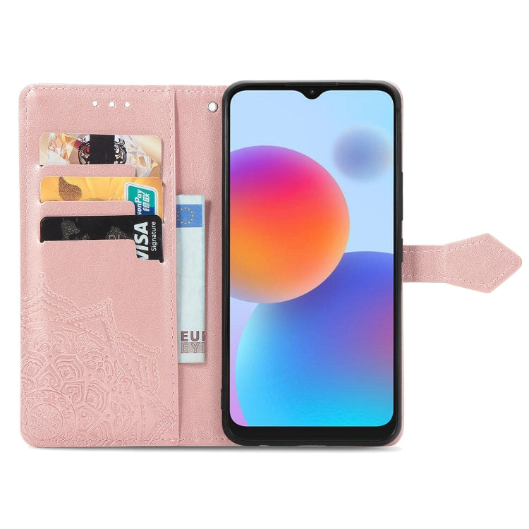 For ZTE Blade A52 Mandala Flower Embossed Leather Phone Case