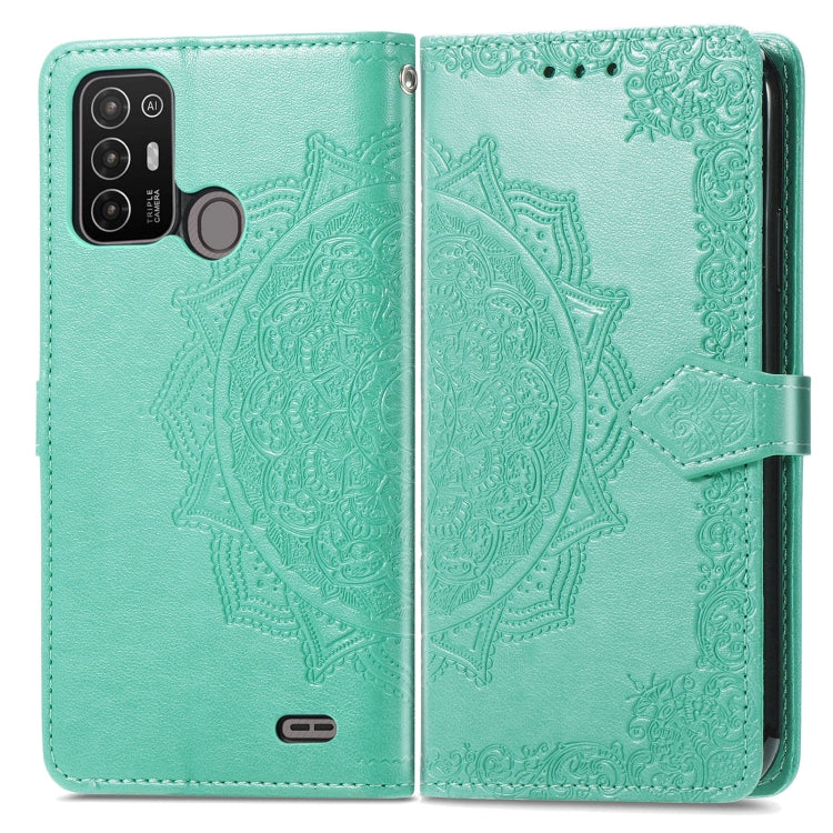 For ZTE Blade A52 Mandala Flower Embossed Leather Phone Case
