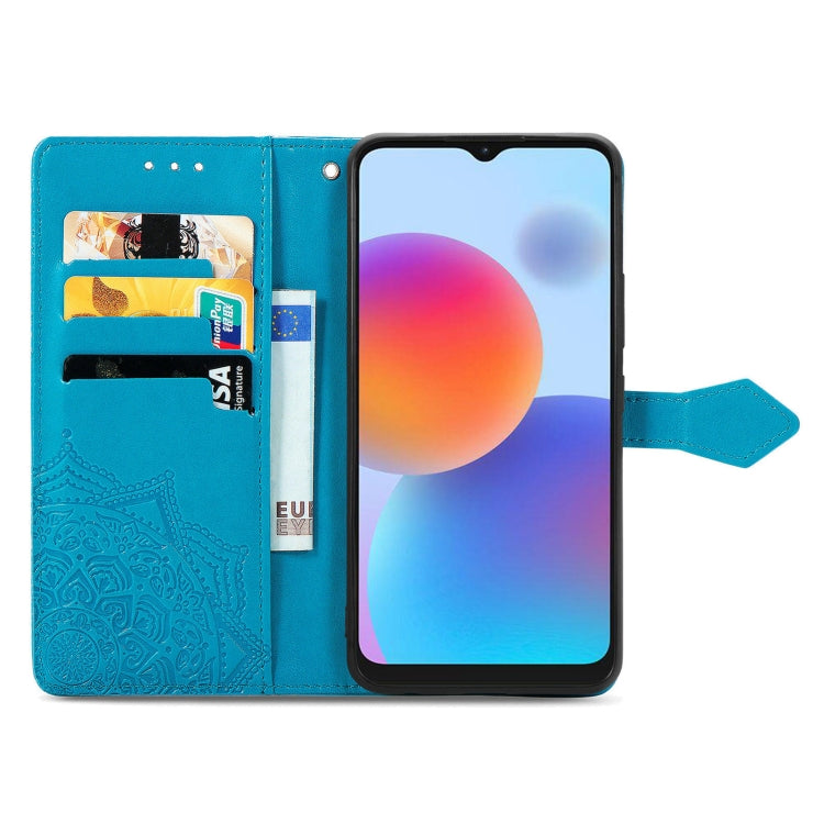 For ZTE Blade A52 Mandala Flower Embossed Leather Phone Case