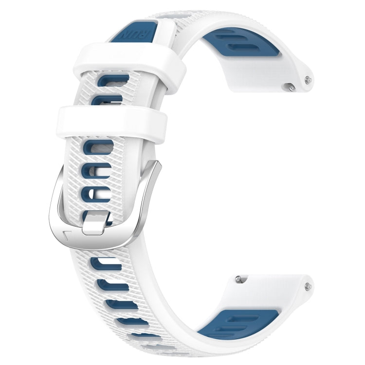 For Samsung Galaxy Watch5 44mm 20mm Sports Two-Color Steel Buckle Silicone Watch Band