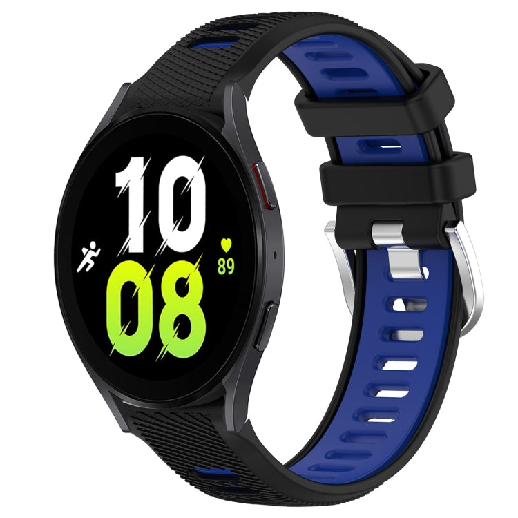 For Samsung Galaxy Watch5 44mm 20mm Sports Two-Color Steel Buckle Silicone Watch Band
