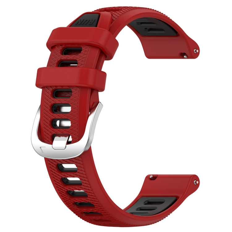 For Samsung Galaxy Watch5 44mm 20mm Sports Two-Color Steel Buckle Silicone Watch Band