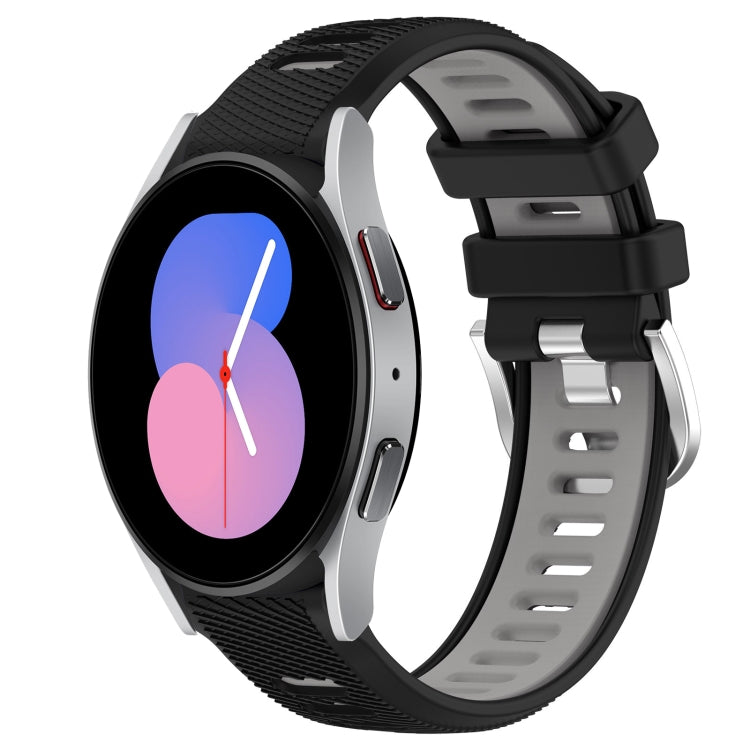 For Samsung Galaxy Watch5 40mm 20mm Sports Two-Color Steel Buckle Silicone Watch Band