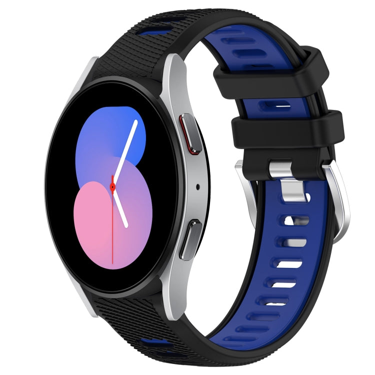 For Samsung Galaxy Watch5 40mm 20mm Sports Two-Color Steel Buckle Silicone Watch Band